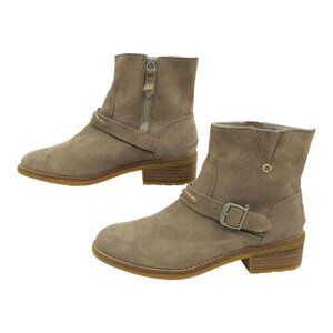 Sperry Side Zip Suede Ankle Boots Womens Size US 6.5 UK 4 EU 37 Taupe STS85464